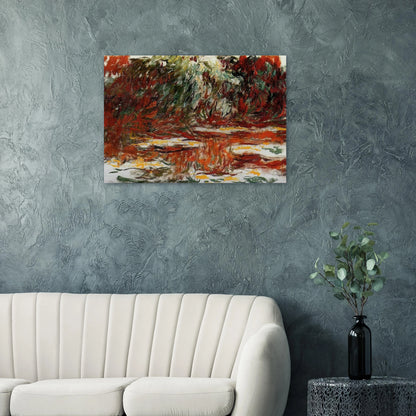 Water Lily Pond - claude monet Brushed Aluminum Print - 70x100 cm / 28x40 inches | claude monet Aluminum Print | claude monet Prints