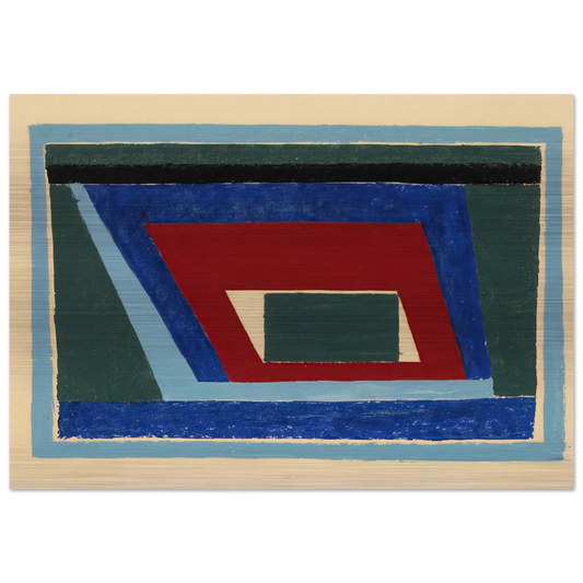 UNTITLED ABSTRACTION MANTIC 1940 - Josef Albers Brushed Aluminum Print - 70x100 cm / 28x40 inches | Josef Albers Aluminum Print | Josef Albers Prints