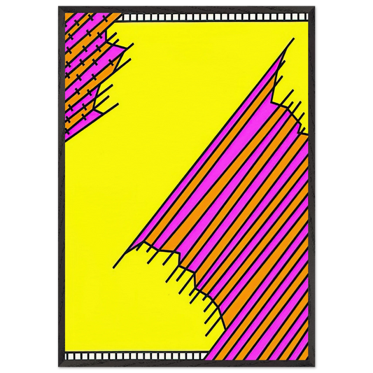 Crossover - 1972 - Nicholas Krushenick 70x100 cm / 28x40 inches Framed Art Print – Black Wooden Frame