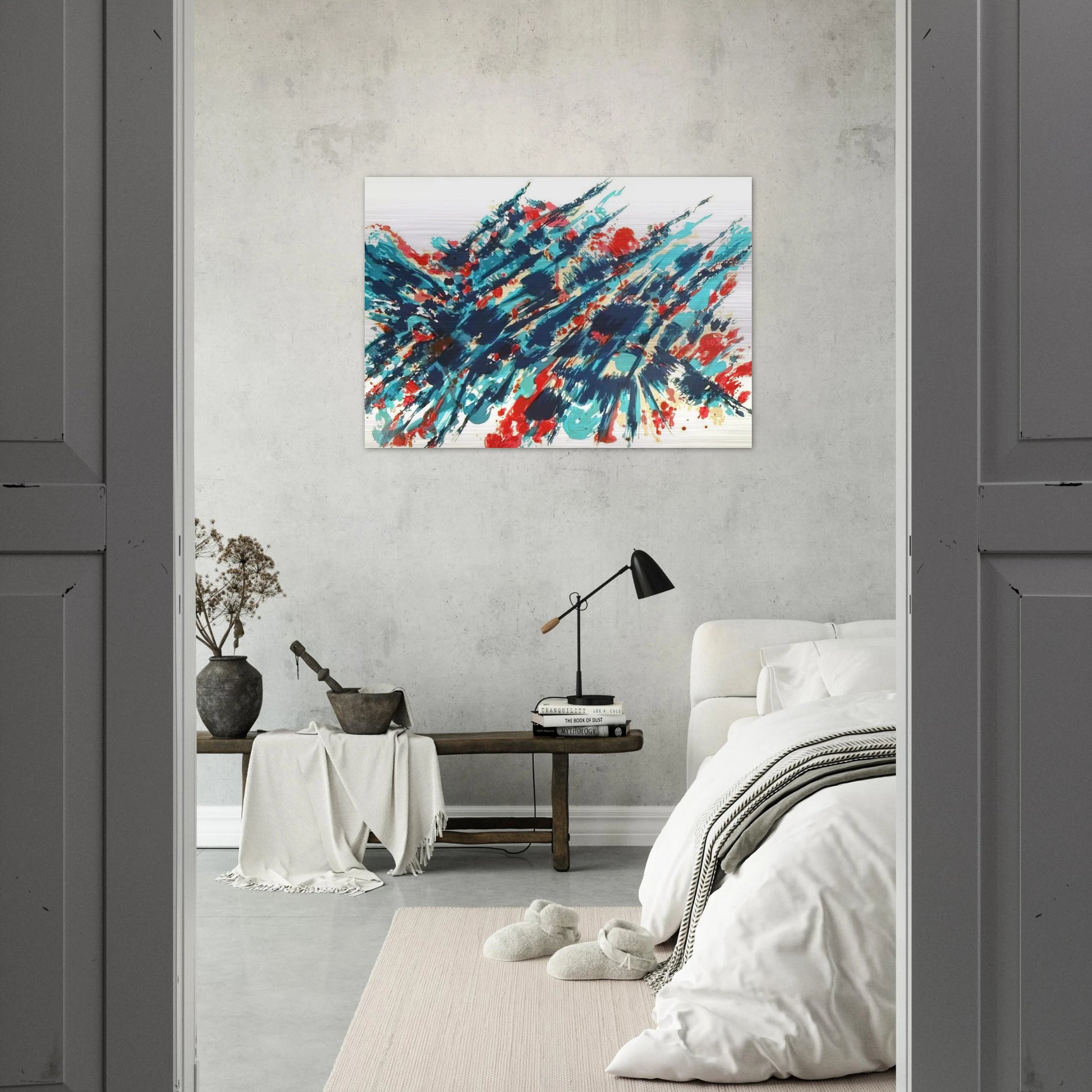 Le Sang et l’eau - 1978 - Alfred Manessier Brushed Aluminum Print - 70x100 cm / 28x40 inches | Alfred Manessier Aluminum Print | Alfred Manessier Prints