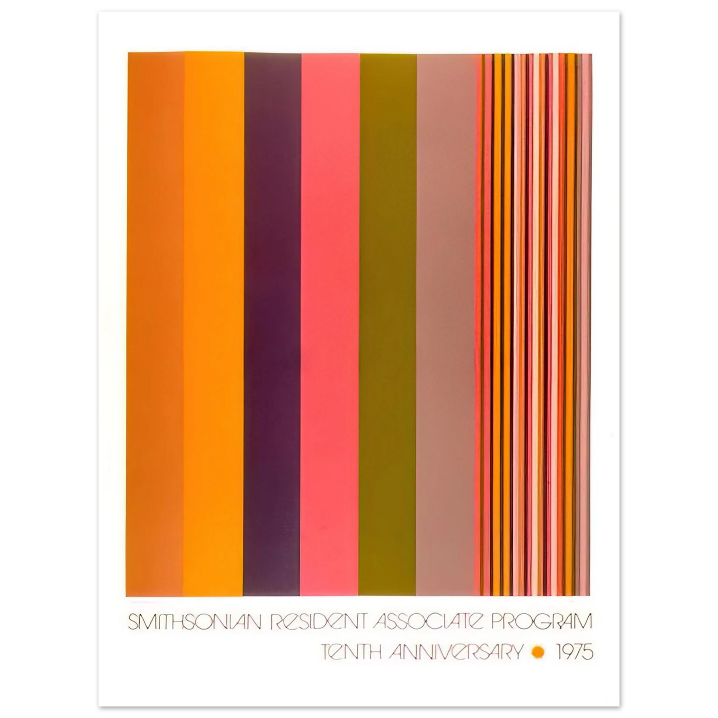 Gene Davis - Smithsonian Resident Associate Program Tenth Anniversary Poster - 1975  75x100 cm / 30x40inches Fine Art Poster