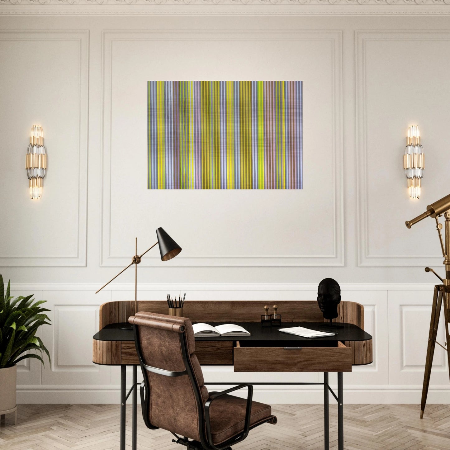 Black Popcorn - 1969 - Gene Davis Brushed Aluminum Print - 70x100 cm / 28x40 inches | Gene Davis Aluminum Print | Gene Davis Prints