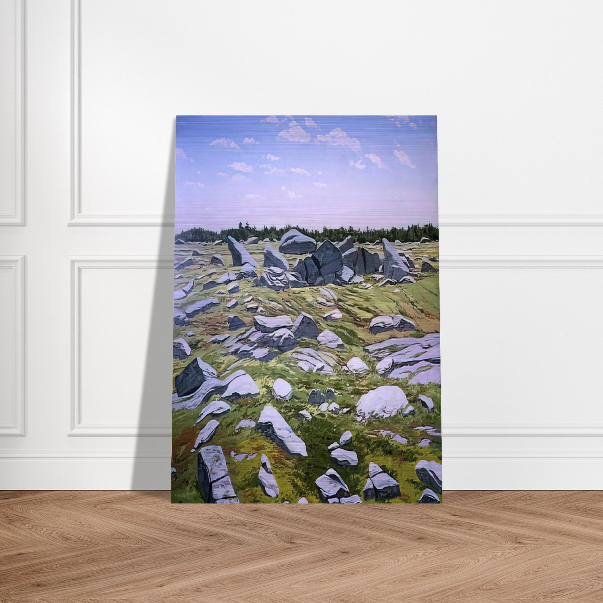 Midday Barren - 1983 - Neil Welliver Brushed Aluminum Print - 70x100 cm / 28x40 inches | Neil Welliver Aluminum Print | Neil Welliver Prints