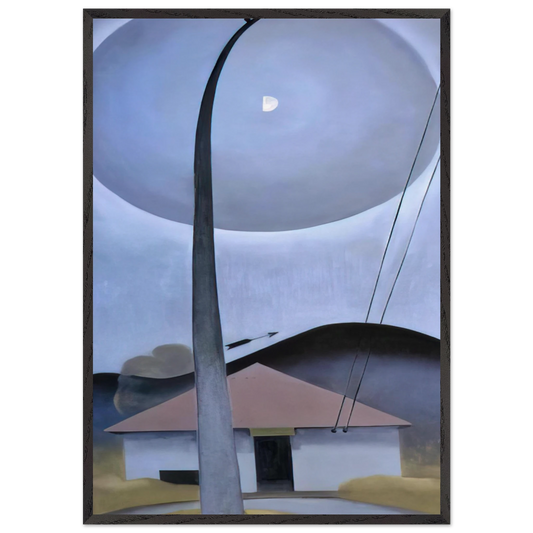 Little House with Flagpole - Georgia OKeeffe 70x100 cm / 28x40 inches Framed Art Print – Black Wooden Frame