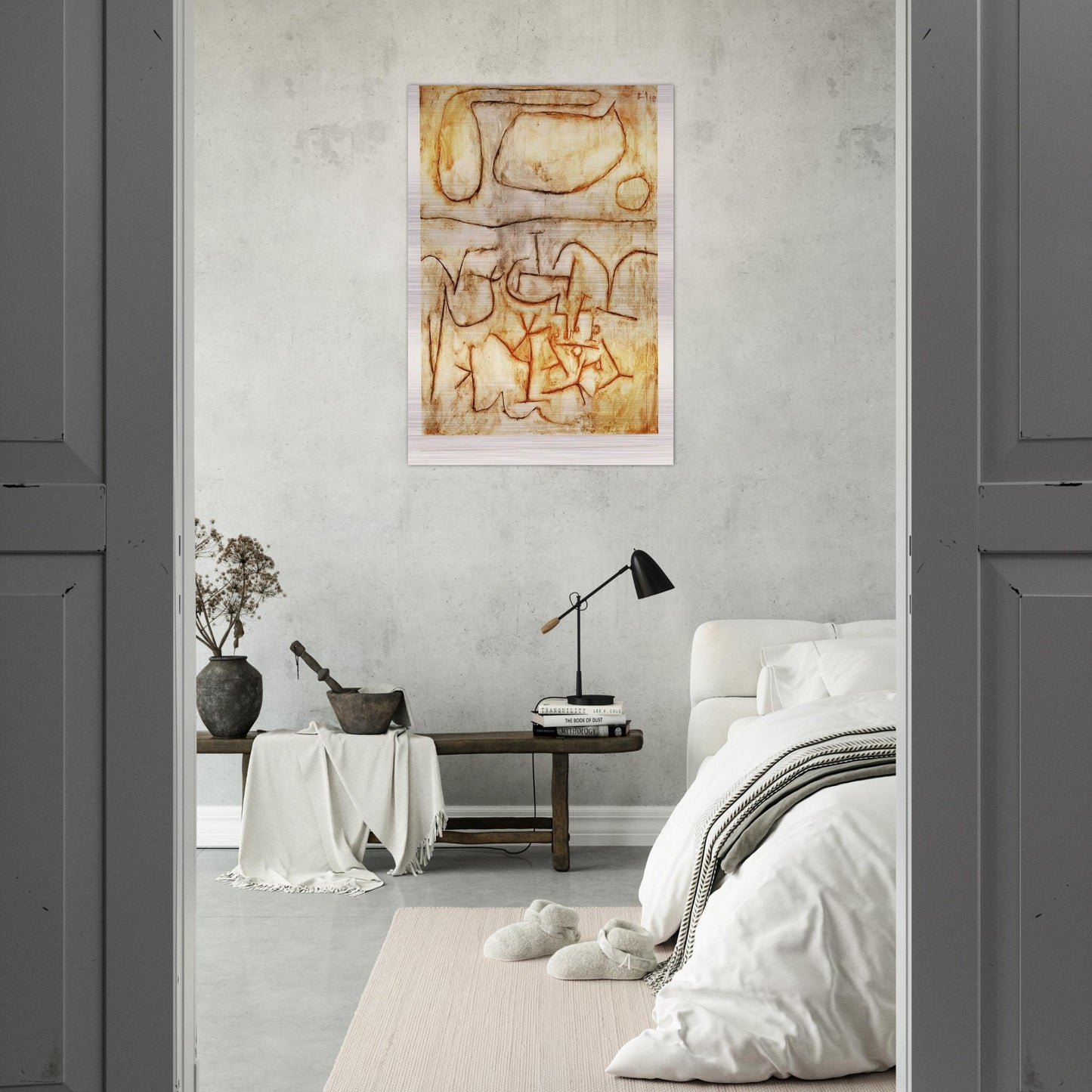 HISTORIC GROUND 1939 - Paul Klee Brushed Aluminum Print - 70x100 cm / 28x40 inches | Paul Klee Aluminum Print | Paul Klee Prints