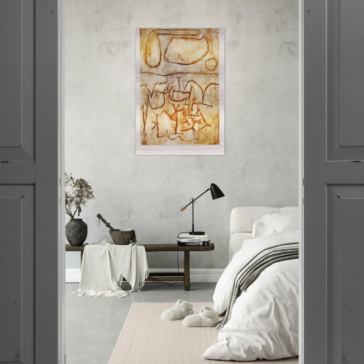 HISTORIC GROUND 1939 - Paul Klee Brushed Aluminum Print - 70x100 cm / 28x40 inches | Paul Klee Aluminum Print | Paul Klee Prints