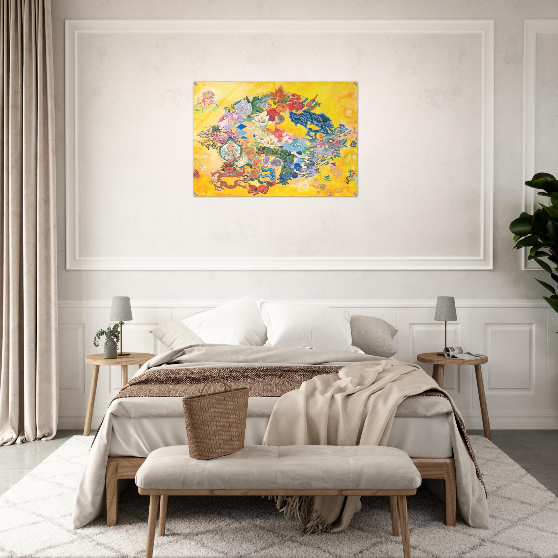 Asian Rendezvous - PD Pattern and Decoration - Miriam Schapiro Acrylic Print - 70x100 cm / 28x40″ inches | Miriam Schapiro Wall Art | Miriam Schapiro Prints