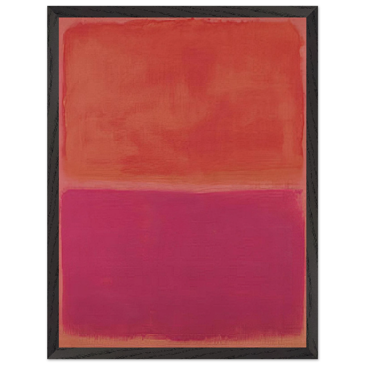 Mark Rothko - No. 3 - 1967 Wall Art - 60x80 cm / 24x32 inches - Premium Wooden Framed Poster With Fine Art Paper - Black frame