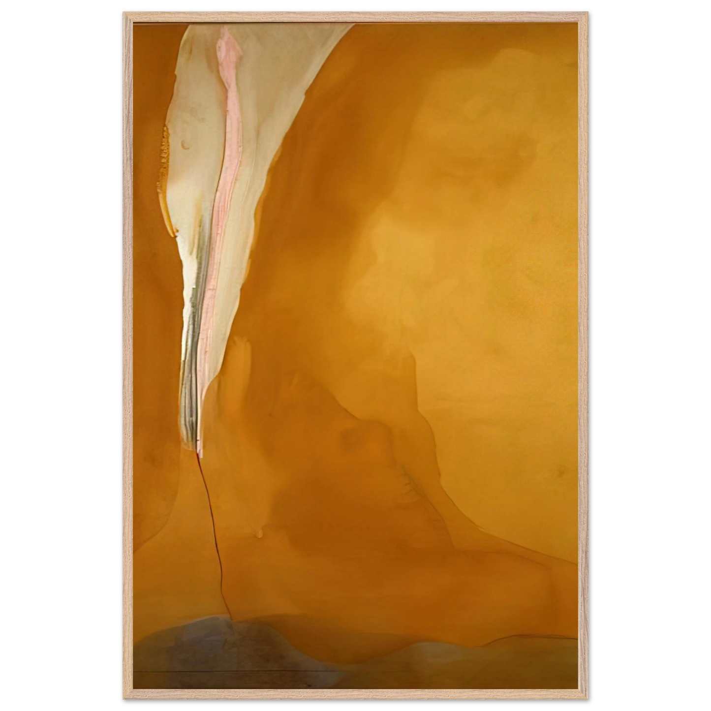 Helen Frankenthaler - Coral Wedge - 1972 Wall art - 13x18 cm / 5x7 inches - Premium Wooden Framed Poster With Fine Art Paper-canvas - White frame