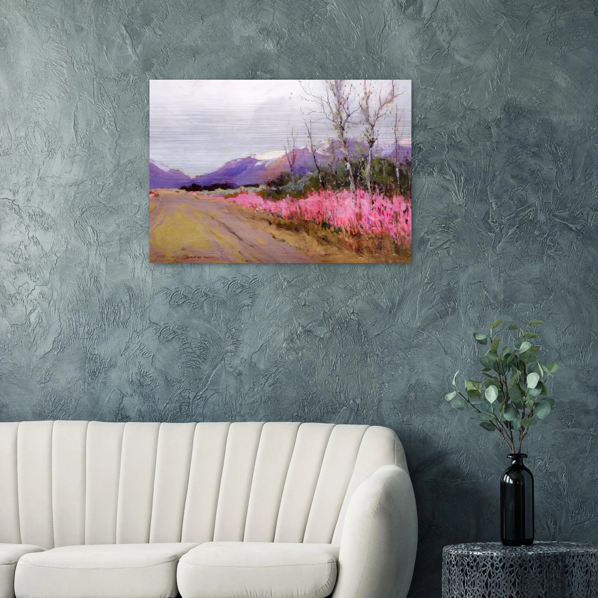 Fireweed Lane - Romanticism - Sydney Laurence Brushed Aluminum Print - 70x100 cm / 28x40 inches | Sydney Laurence Aluminum Print | Sydney Laurence Prints