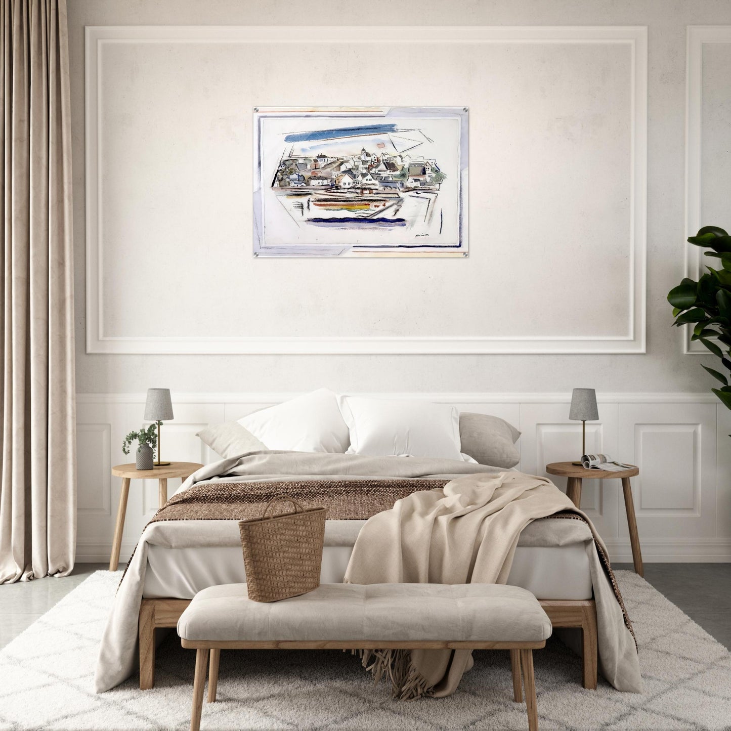 Stonington Maine - 1923 - John Marin Acrylic Print - 70x100 cm / 28x40″ inches | John Marin Wall Art | John Marin Prints