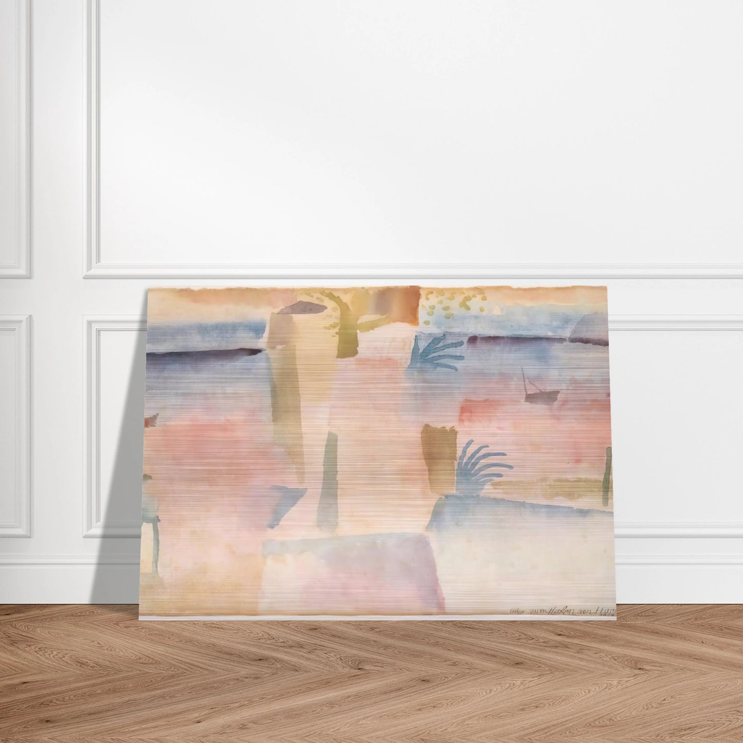 VIEW TOWARDS THE PORT OF HAMMAMET 1914 - Paul Klee Brushed Aluminum Print - 70x100 cm / 28x40 inches | Paul Klee Aluminum Print | Paul Klee Prints
