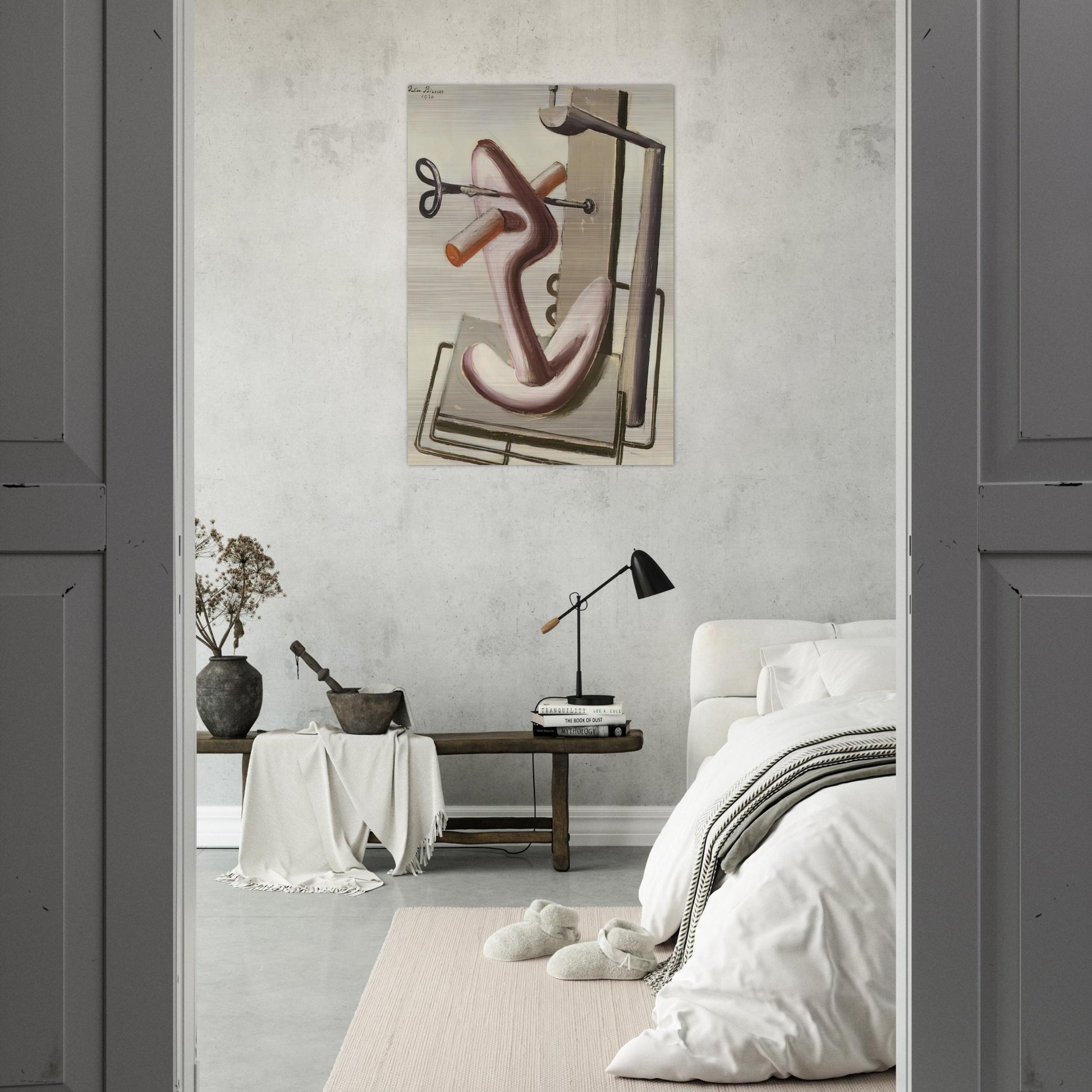Astrazione - 1930 - Julius Bissier Brushed Aluminum Print - 70x100 cm / 28x40 inches | Julius Bissier Aluminum Print | Julius Bissier Prints