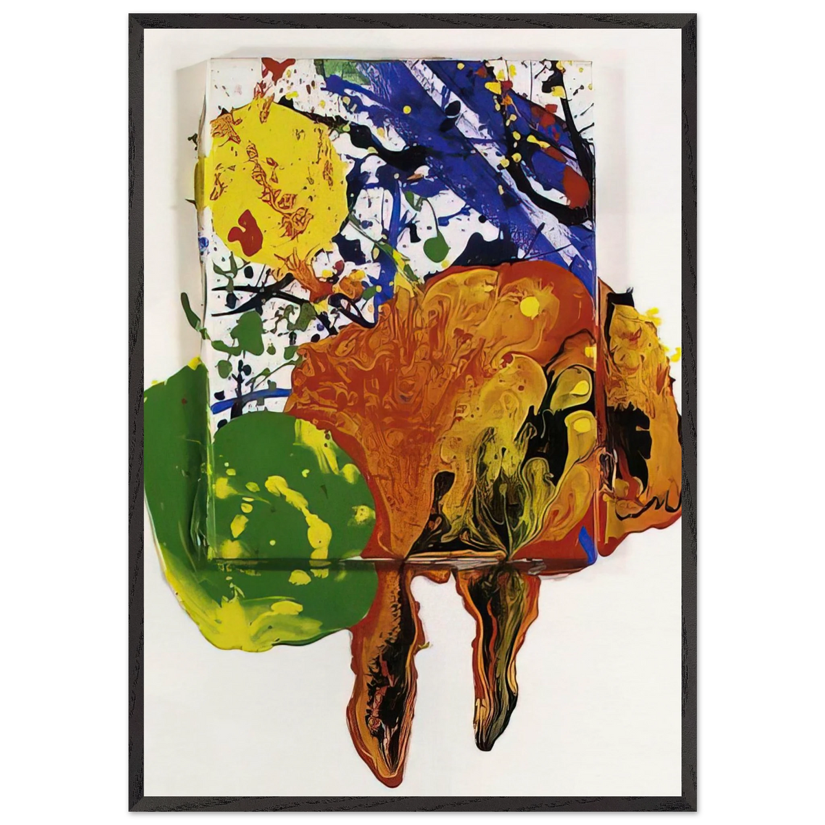 Untitled  SFP89-105  - Sam Francis 70x100 cm / 28x40 inches Framed Art Print – Black Wooden Frame