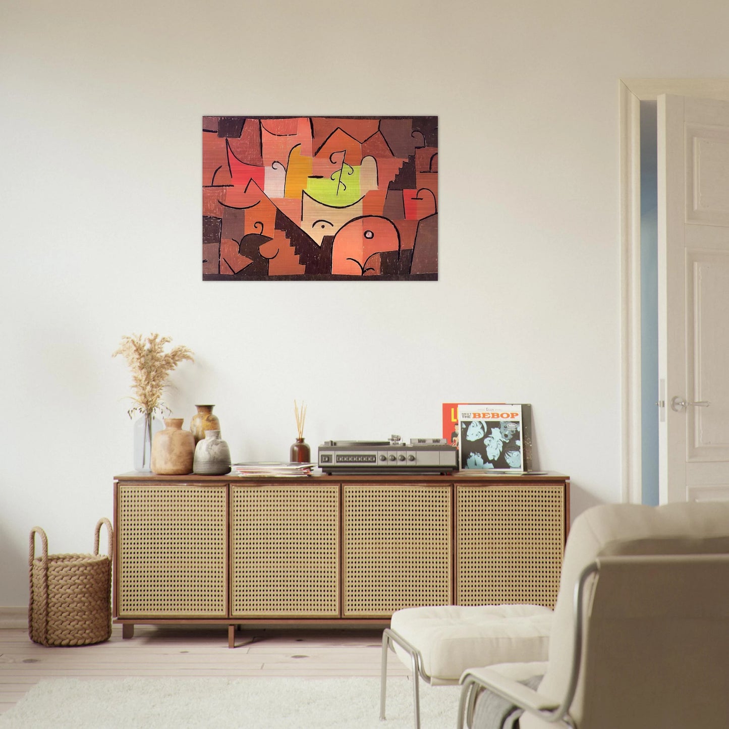 STAGE LANDSCAPE 1922 - Paul Klee Brushed Aluminum Print - 70x100 cm / 28x40 inches | Paul Klee Aluminum Print | Paul Klee Prints