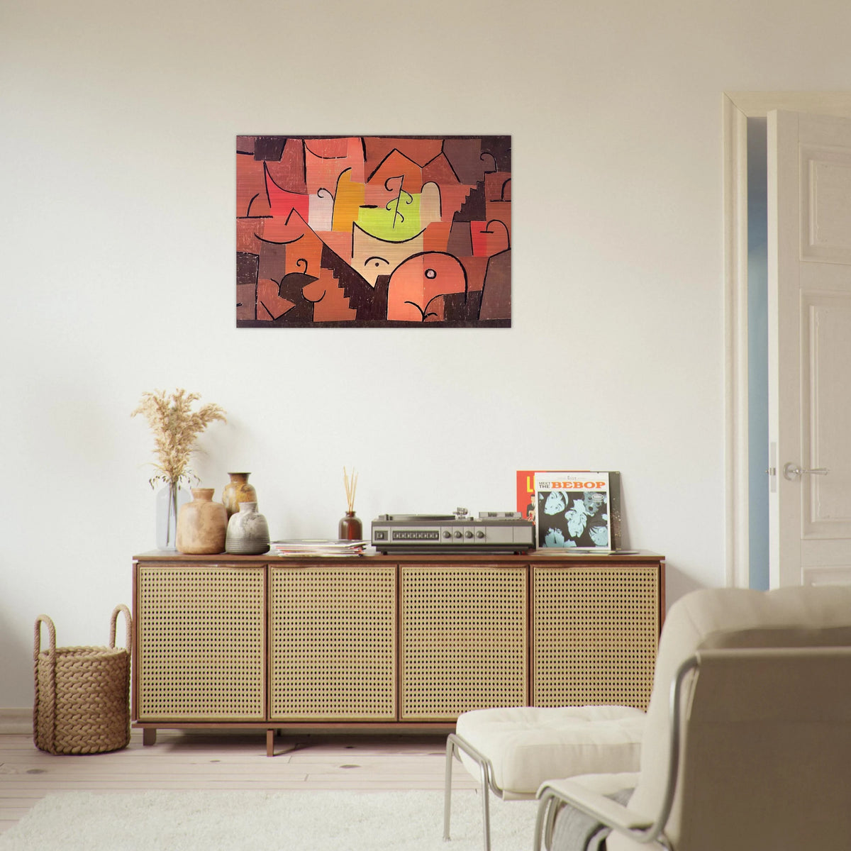 STAGE LANDSCAPE 1922 - Paul Klee Brushed Aluminum Print - 70x100 cm / 28x40 inches | Paul Klee Aluminum Print | Paul Klee Prints