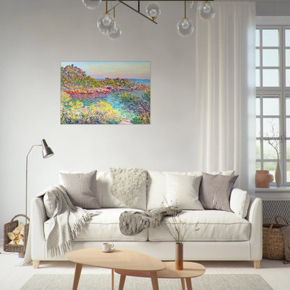 Landscape near Montecarlo - claude monet Brushed Aluminum Print - 70x100 cm / 28x40 inches | claude monet Aluminum Print | claude monet Prints