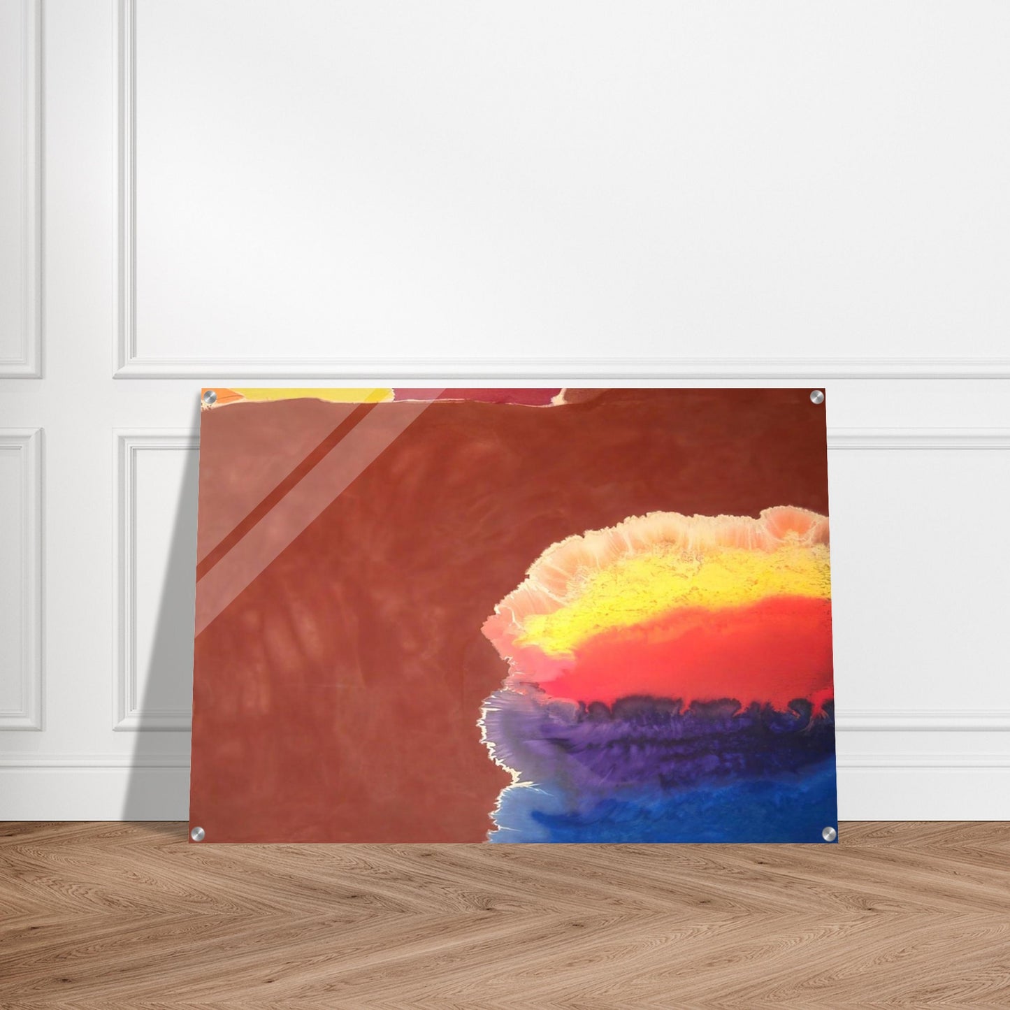Brown Wall - 1970 - Ronnie Landfield Acrylic Print - 70x100 cm / 28x40″ inches | Ronnie Landfield Wall Art | Ronnie Landfield Prints
