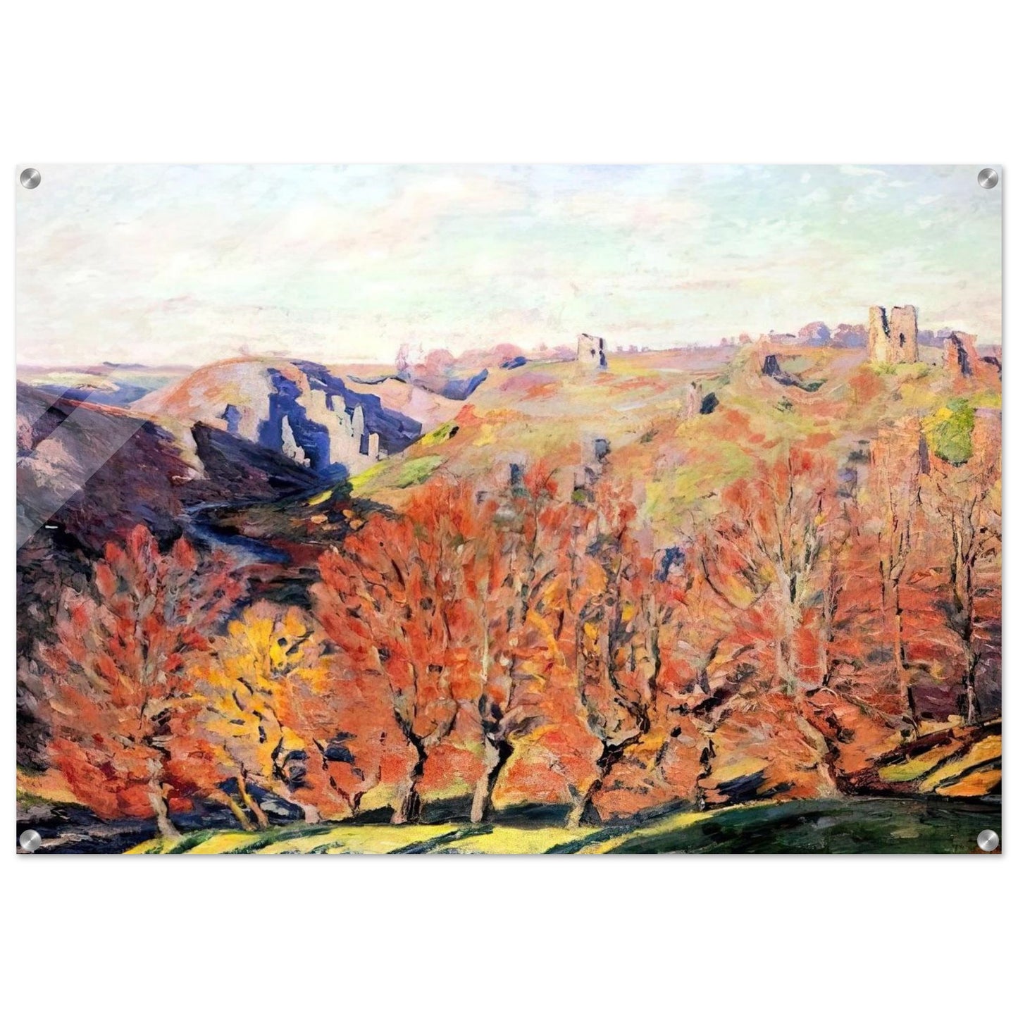 Les Ruines a Crozant - 1897 - Armand Guillaumin Acrylic Print - 70x100 cm / 28x40″ inches