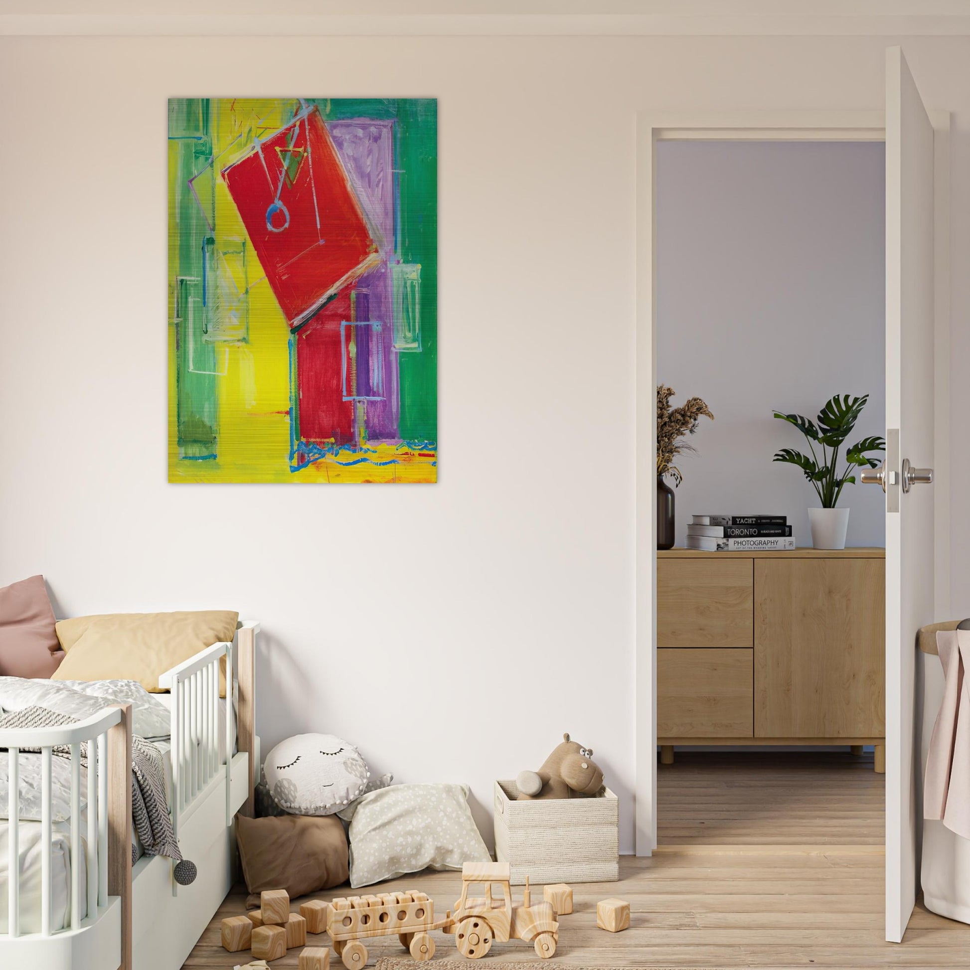 Untitled - Hans Hofmann Brushed Aluminum Print - 70x100 cm / 28x40 inches | Hans Hofmann Aluminum Print | Hans Hofmann Prints