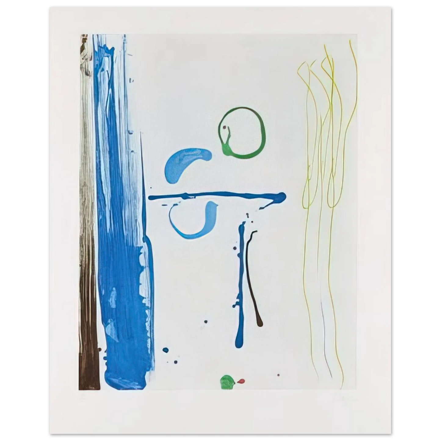 Helen Frankenthaler - Sunshine After Rain - 1987 Wall art - 20x25 cm / 8x10 inches - Premium Wooden Framed Poster With Fine Art Paper-canvas - Black frame