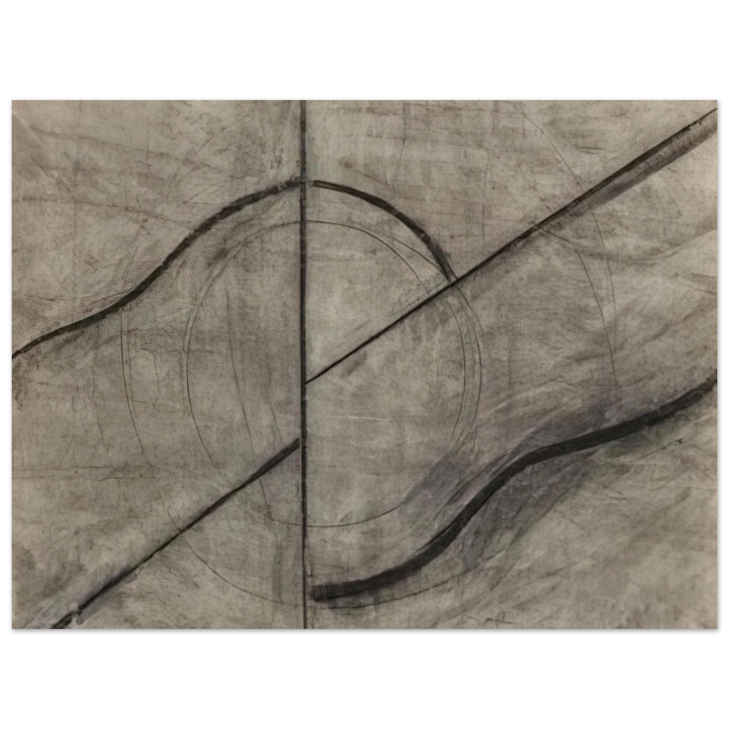 Allan Kaprow - Drawing Based Upon the Breath  75x100 cm / 30x40inches Fine Art Poster