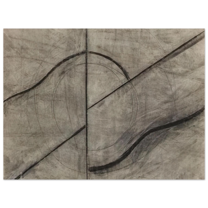 Allan Kaprow - Drawing Based Upon the Breath  75x100 cm / 30x40inches Fine Art Poster