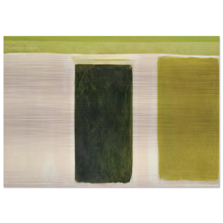Double Green Sun-Box - 1967 - Theodoros Stamos Brushed Aluminum Print - 70x100 cm / 28x40 inches | Theodoros Stamos Aluminum Print | Theodoros Stamos Prints