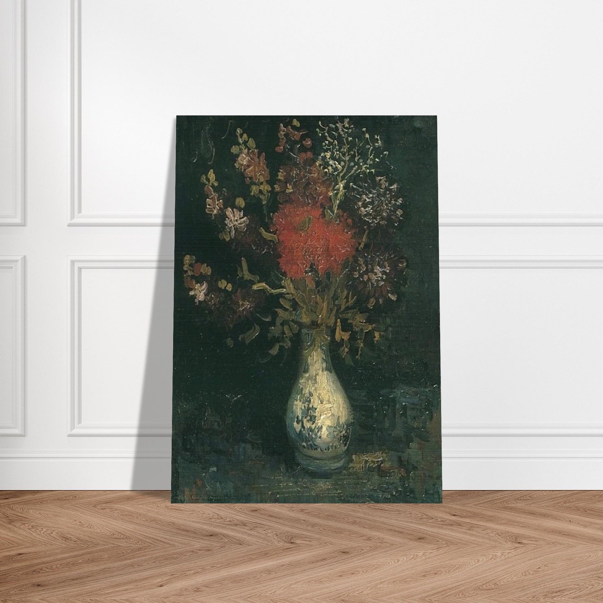 Vase with Flowers - Vincent van Gogh Brushed Aluminum Print - 70x100 cm / 28x40 inches | Vincent van Gogh Aluminum Print | Vincent van Gogh Prints