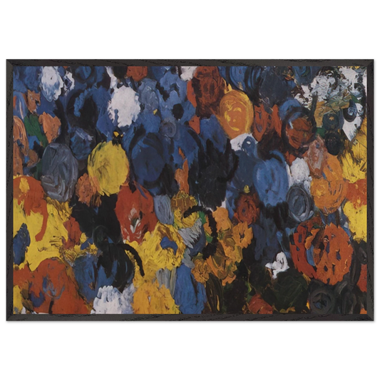 Blue Flood - 1960 - Ernst Wilhelm Nay 70x100 cm / 28x40 inches Framed Art Print – Black Wooden Frame