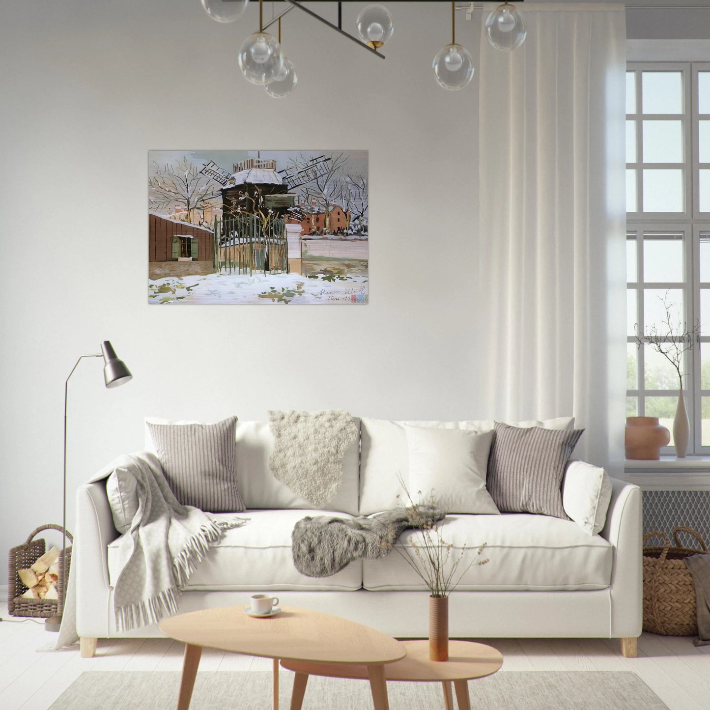 MOULIN DE LA GALETTE 2 - Maurice Utrillo Brushed Aluminum Print - 70x100 cm / 28x40 inches | Maurice Utrillo Aluminum Print | Maurice Utrillo Prints