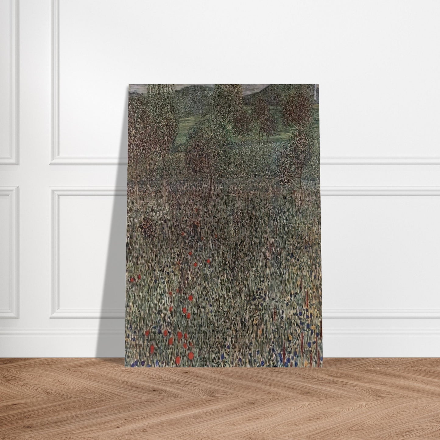 BLOOMING FIELD - Gustav Klimt Brushed Aluminum Print - 70x100 cm / 28x40 inches | Gustav Klimt Aluminum Print | Gustav Klimt Prints