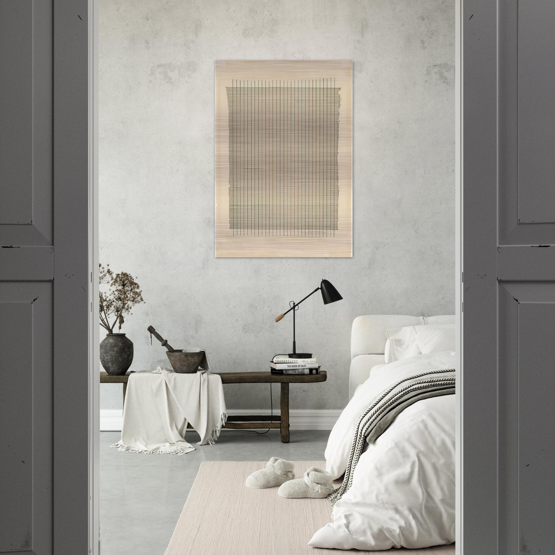 Tremolo - Agnes Martin Brushed Aluminum Print - 70x100 cm / 28x40 inches | Agnes Martin Aluminum Print | Agnes Martin Prints