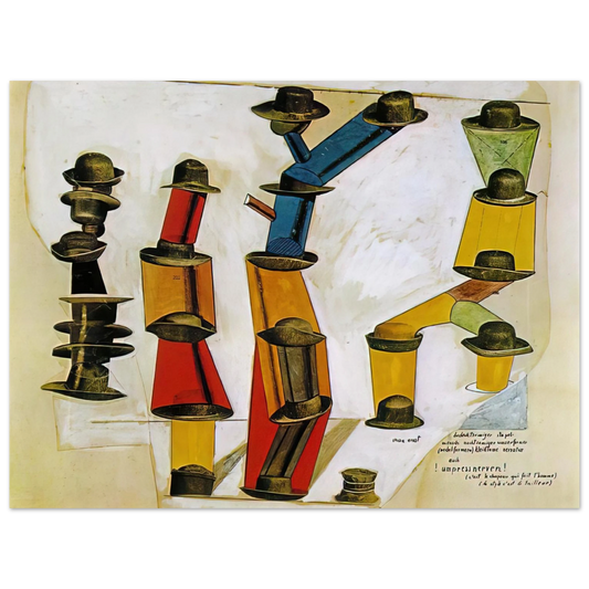 Max Ernst - The hat makes the man  75x100 cm / 30x40inches Fine Art Poster
