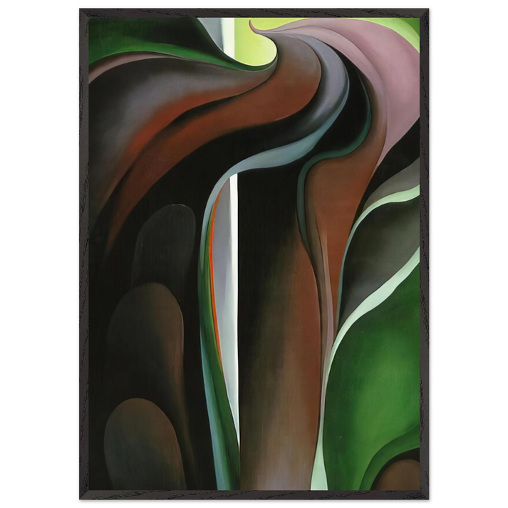 Jack-in-the-Pulpit V - Georgia OKeeffe 70x100 cm / 28x40 inches Framed Art Print – Black Wooden Frame
