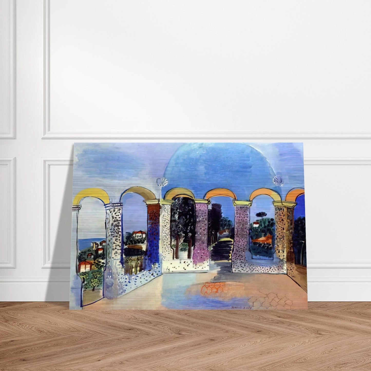 ARCADES AT VALLAURIS 1927 - Raoul Dufy Brushed Aluminum Print - 70x100 cm / 28x40 inches | Raoul Dufy Aluminum Print | Raoul Dufy Prints
