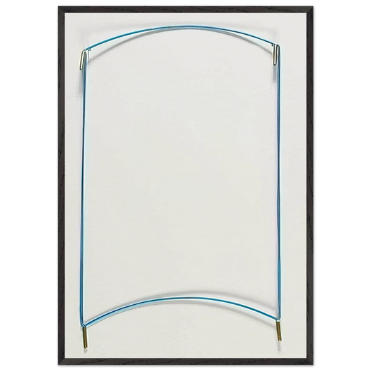 Untitled - 1969 N6 - Fred Sandback 70x100 cm / 28x40 inches Framed Art Print – Black Wooden Frame