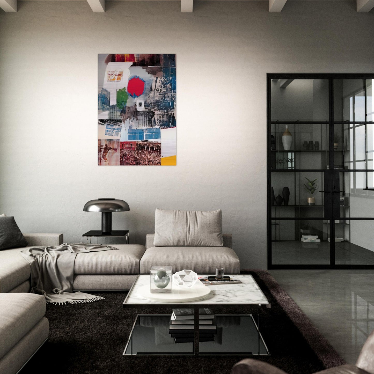 ARCHIVE 1963 - Robert Rauschenberg Brushed Aluminum Print - 70x100 cm / 28x40 inches | Robert Rauschenberg Aluminum Print | Robert Rauschenberg Prints