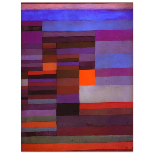 Paul Klee - FIRE EVENING 1929  75x100 cm / 30x40inches Fine Art Poster