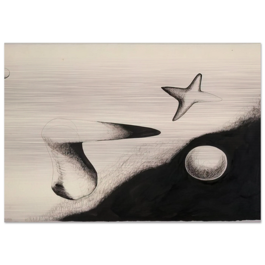UNTITLED 1932 1 - Alexander Calder Brushed Aluminum Print - 70x100 cm / 28x40 inches | Alexander Calder Aluminum Print | Alexander Calder Prints