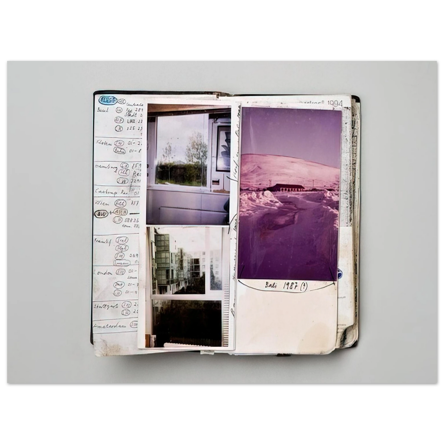 Dieter Roth - 1994 Notebook  Diary detail - 1994  75x100 cm / 30x40inches Fine Art Poster