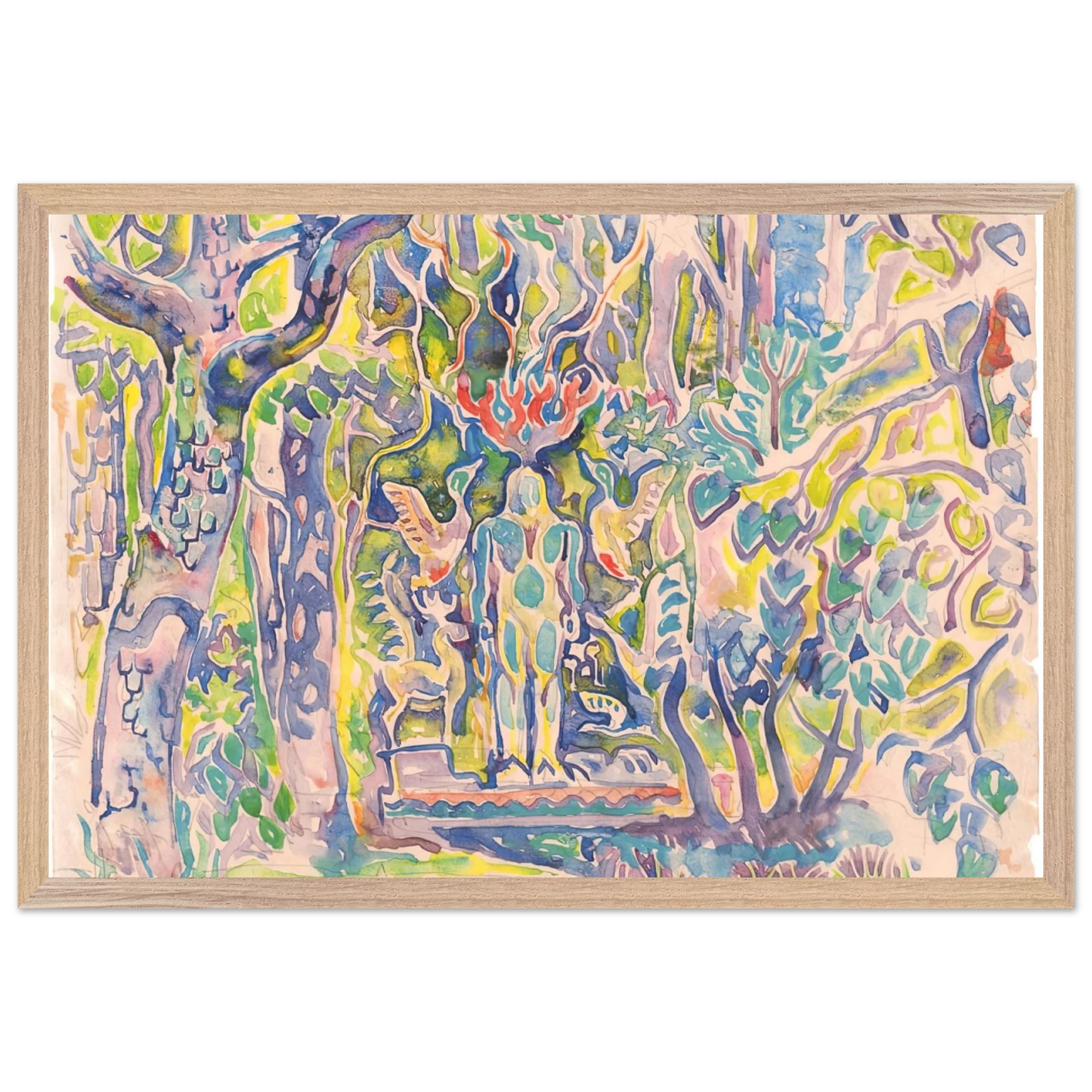 Walter Inglis Anderson - Walter Anderson Wall art - 20x25 cm / 8x10 inches - Premium Wooden Framed Poster With Fine Art Paper-canvas - Black frame