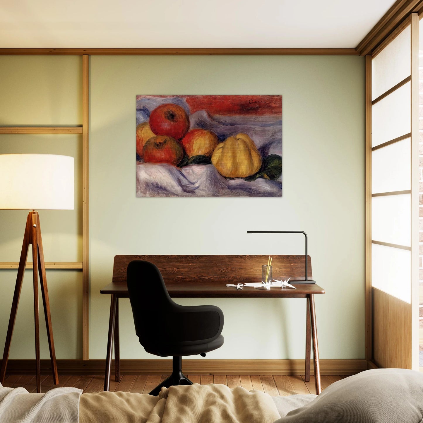 Still Life with Apples - Pierre-Auguste Renoir Brushed Aluminum Print - 70x100 cm / 28x40 inches | Pierre-Auguste Renoir Aluminum Print | Pierre-Auguste Renoir Prints
