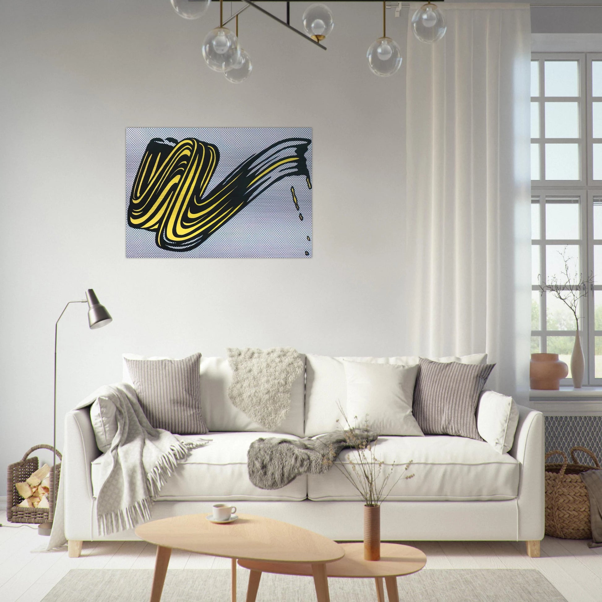 BRUSHSTROKE 1965 0 - Roy Lichtenstein Brushed Aluminum Print - 70x100 cm / 28x40 inches | Roy Lichtenstein Aluminum Print | Roy Lichtenstein Prints