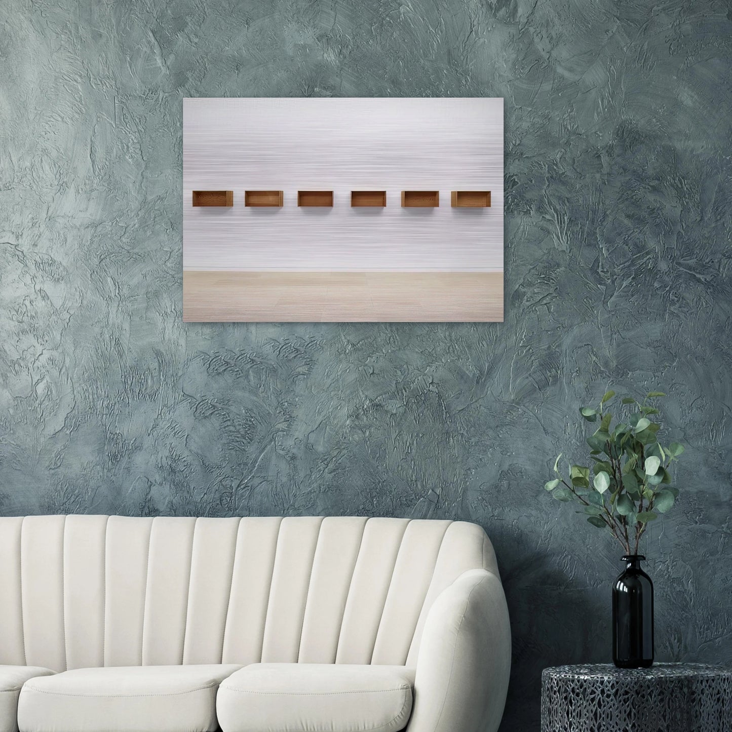 Untitled - 1975 - Donald Judd Brushed Aluminum Print - 70x100 cm / 28x40 inches | Donald Judd Aluminum Print | Donald Judd Prints