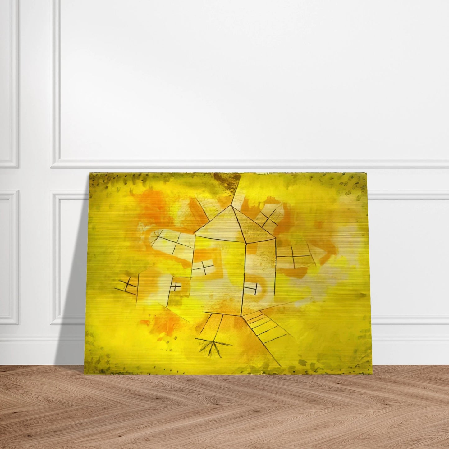 REVOLVING HOUSE 1921 - Paul Klee Brushed Aluminum Print - 70x100 cm / 28x40 inches | Paul Klee Aluminum Print | Paul Klee Prints
