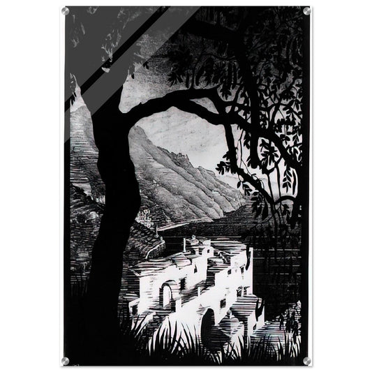 COAST OF AMALFI - MC Escher Acrylic Print - 70x100 cm / 28x40″ inches | MC Escher Wall Art | MC Escher Prints
