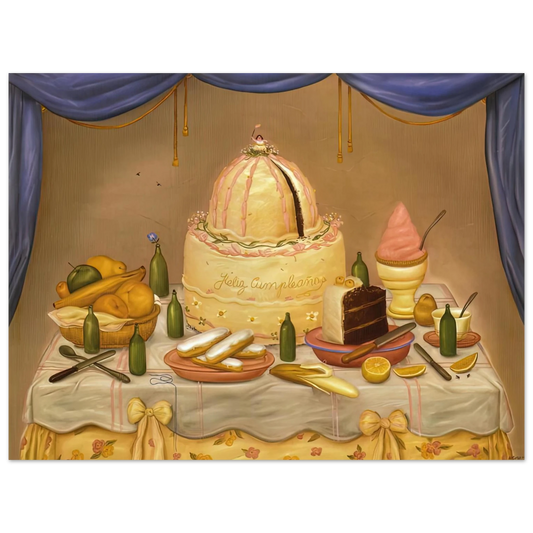 Fernando Botero - HAPPY BIRTHDAY  75x100 cm / 30x40inches Fine Art Poster