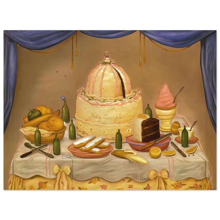 Fernando Botero - HAPPY BIRTHDAY  75x100 cm / 30x40inches Fine Art Poster