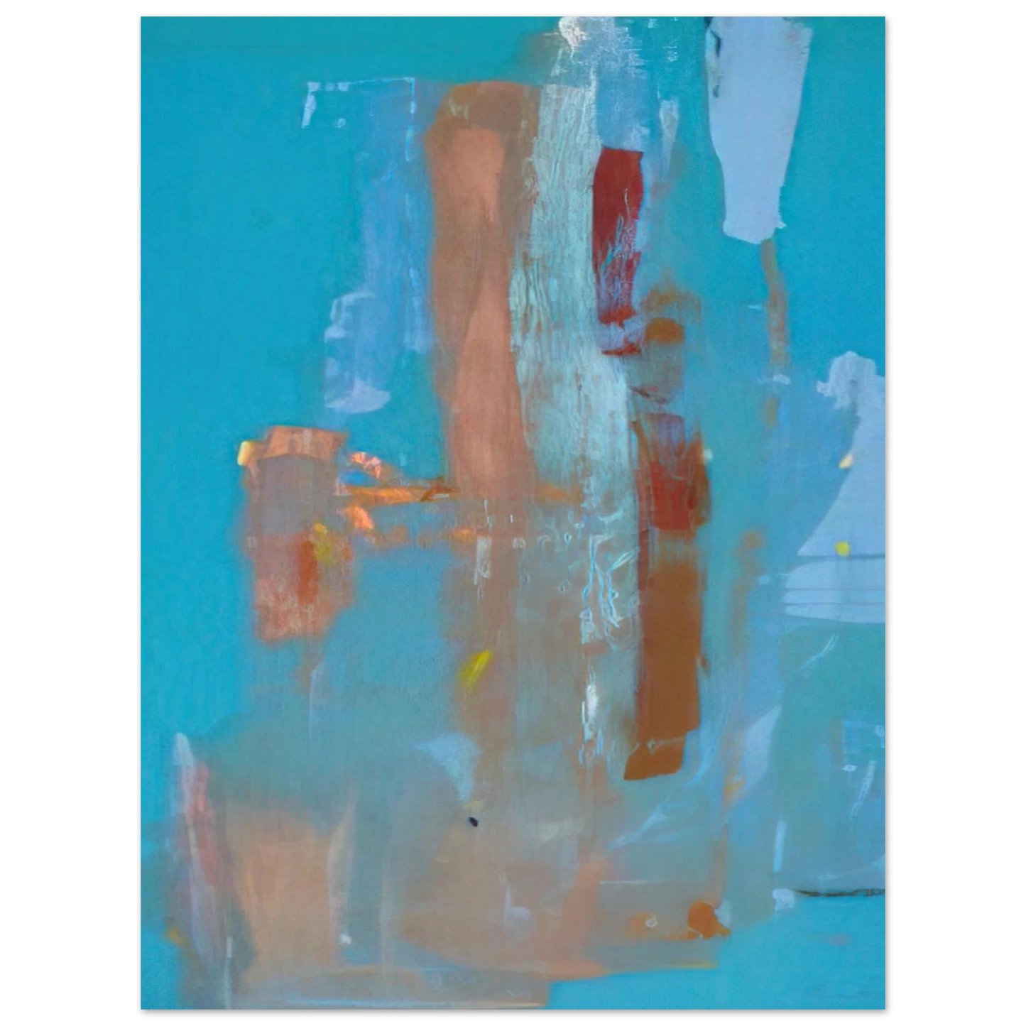 Helen Frankenthaler - In on Blue - 1976 Wall art - 25x25 cm / 10x10 inches - Fine Art Poster-canvas - -